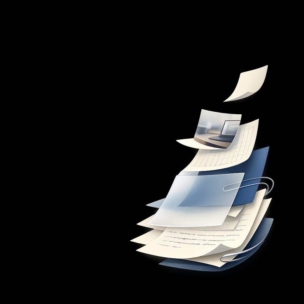 Transparent layered workspace fragment used as a footer card accent
